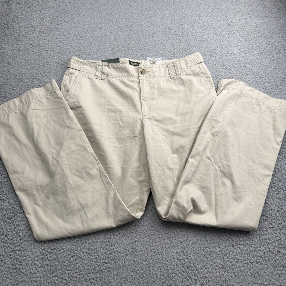 Eddie Bauer Chino Pants Womens 16 Tan Solid Blakely Fit Straight Leg Cotton